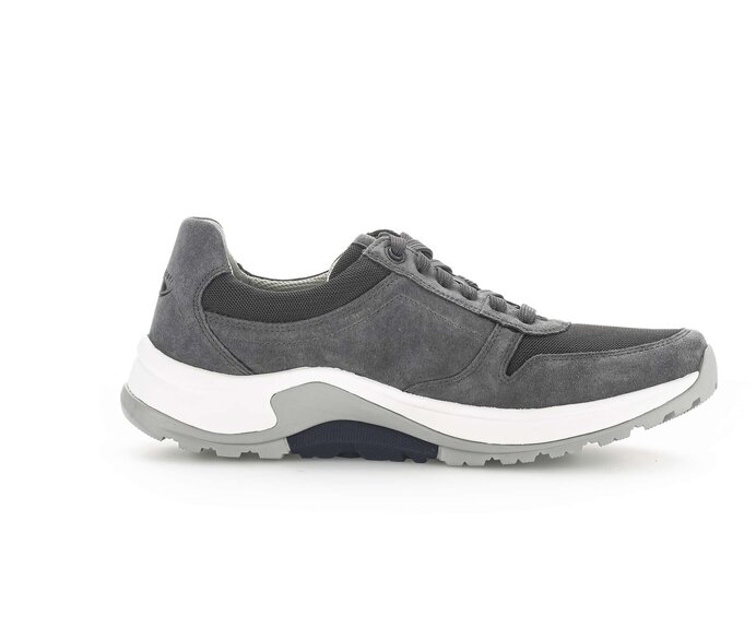 Gabor Rollingsoft Sneaker Low Grau - Materialmix Leder/Textil
