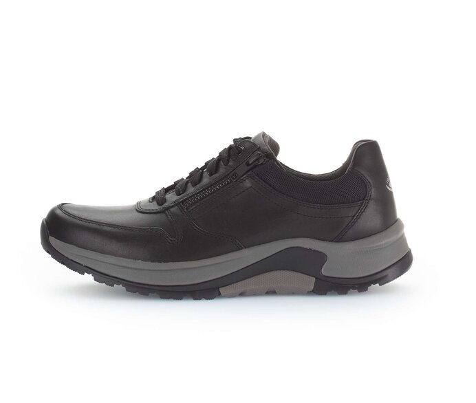 Gabor Rollingsoft Sneaker Low Schwarz - Materialmix Leder/Textil