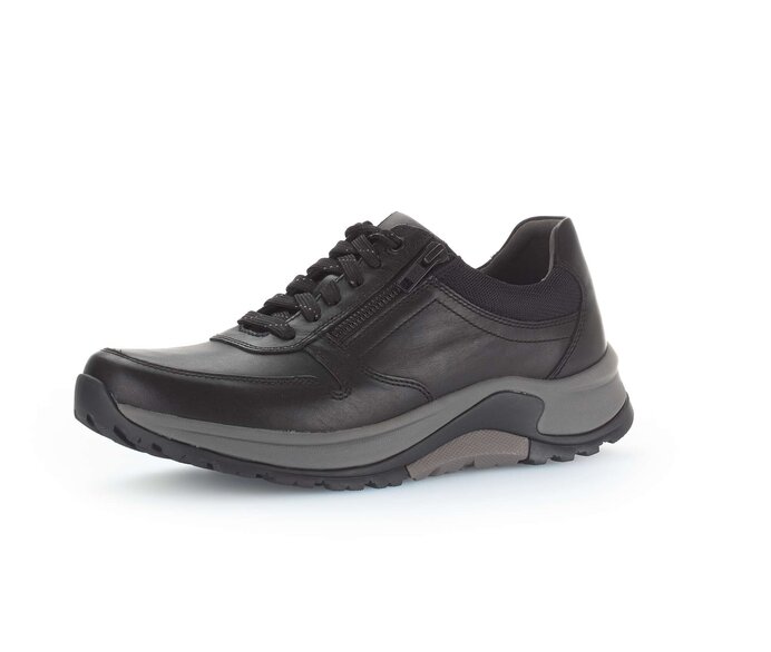 Gabor Rollingsoft Sneaker Low Schwarz - Materialmix Leder/Textil