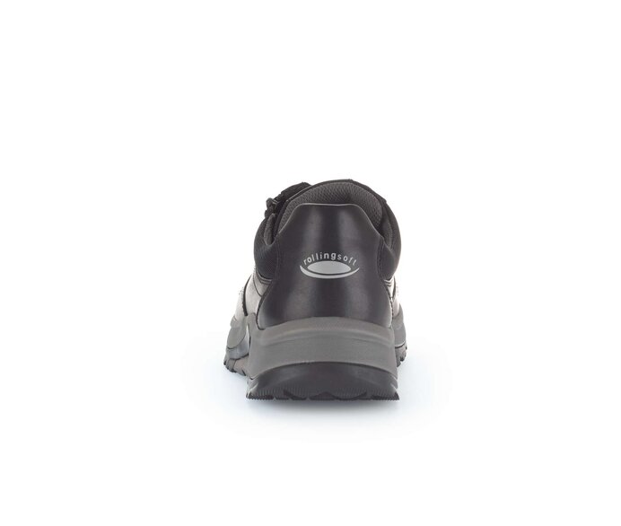 Gabor Rollingsoft Sneaker Low Schwarz - Materialmix Leder/Textil