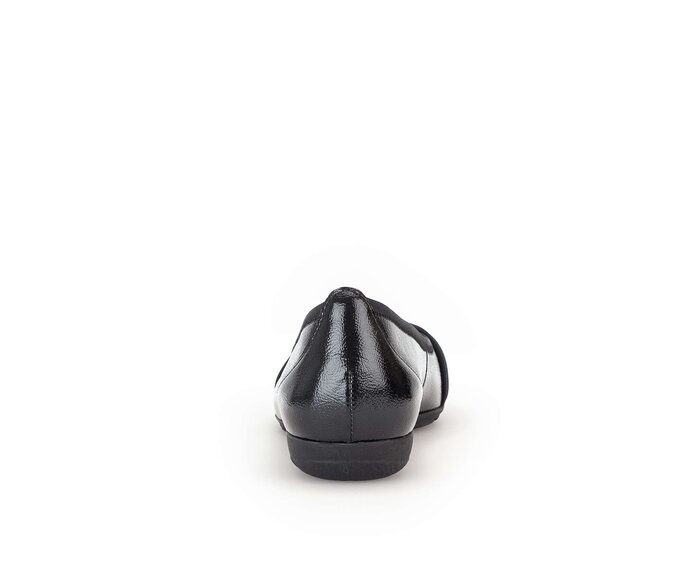 Gabor Sportliche Ballerina Schwarz - Lackleder