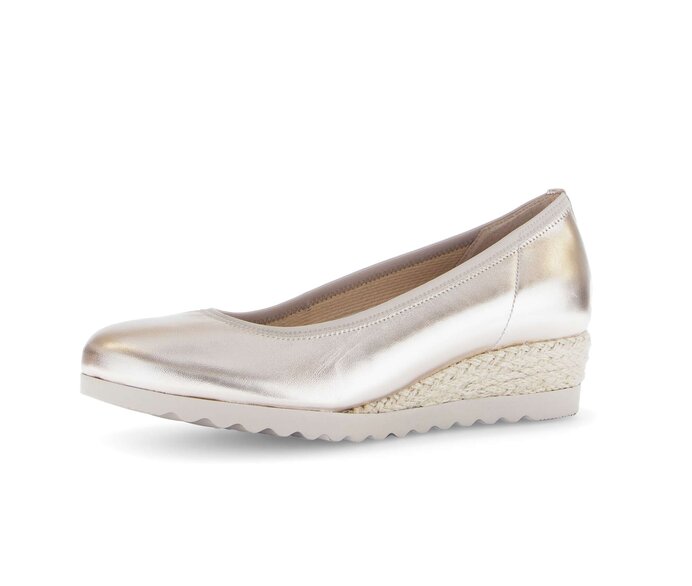 Gabor Keilpumps Gold - Effektleder