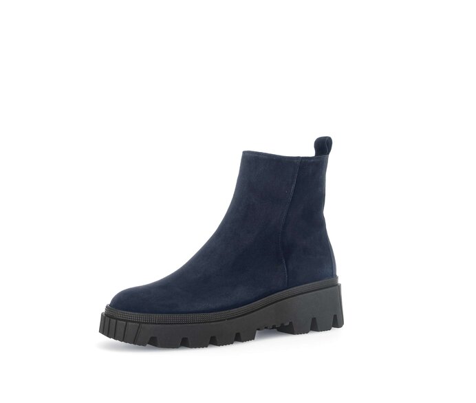 Gabor Plateau Stiefelette Blau - Rauleder