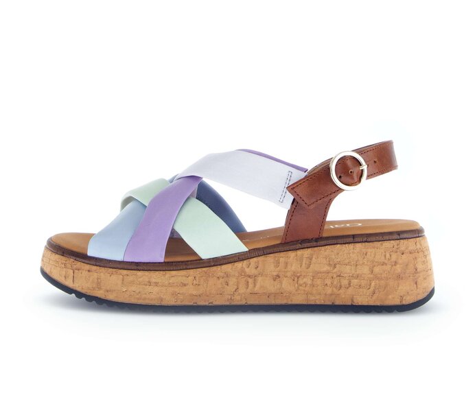 Gabor Plateau Sandale Multicolour - Materialmix Leder