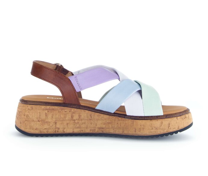 Gabor Plateau Sandale Multicolour - Materialmix Leder