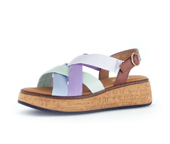 Gabor Plateau Sandale Multicolour - Materialmix Leder