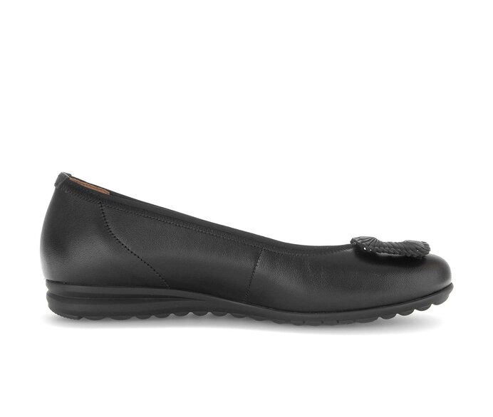 Gabor Sportliche Ballerina Schwarz - Glattleder