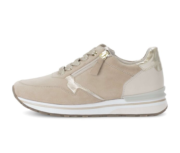 Gabor Sneaker Low Beige - Materialmix Leder