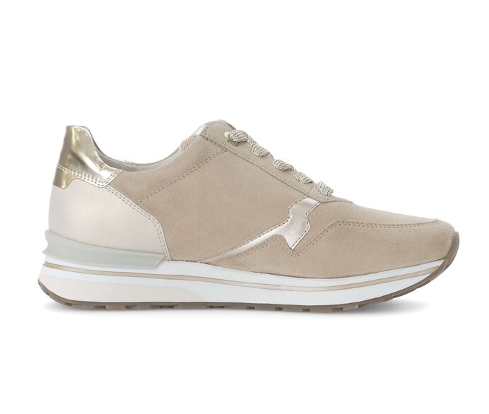 Gabor Sneaker Low Beige - Materialmix Leder