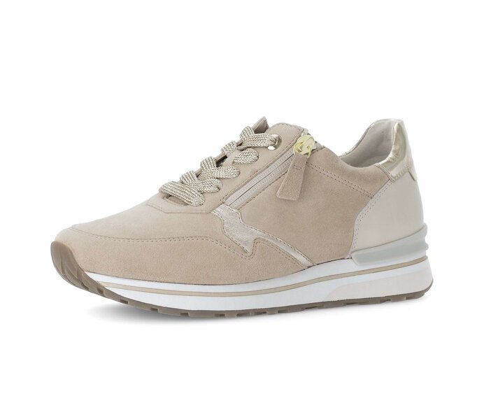 Gabor Sneaker Low Beige - Materialmix Leder