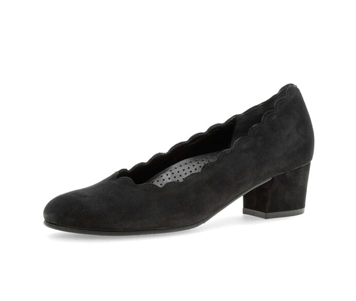 Gabor Eleganter Pumps Schwarz - Rauleder