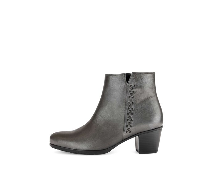 Gabor Elegante Stiefelette Silber - Glattleder