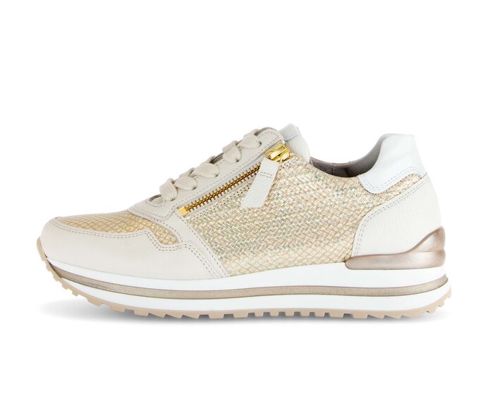 Gabor Sneaker Low Gold - Materialmix Leder