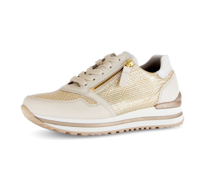 Gabor Sneaker Low Gold - Materialmix Leder