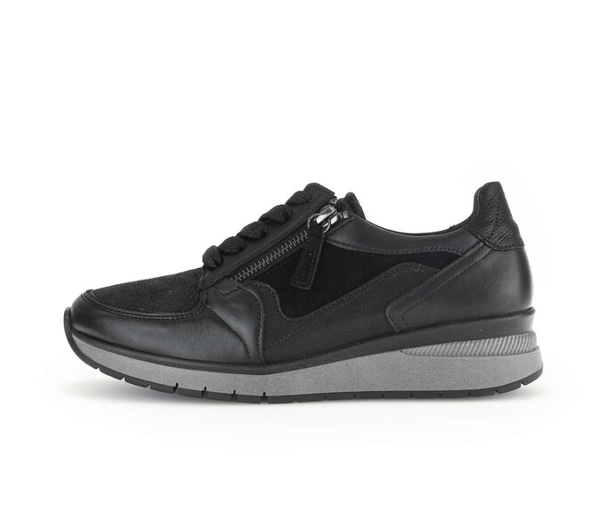 Gabor Sneaker Low Schwarz - Materialmix Leder/Lederimitat