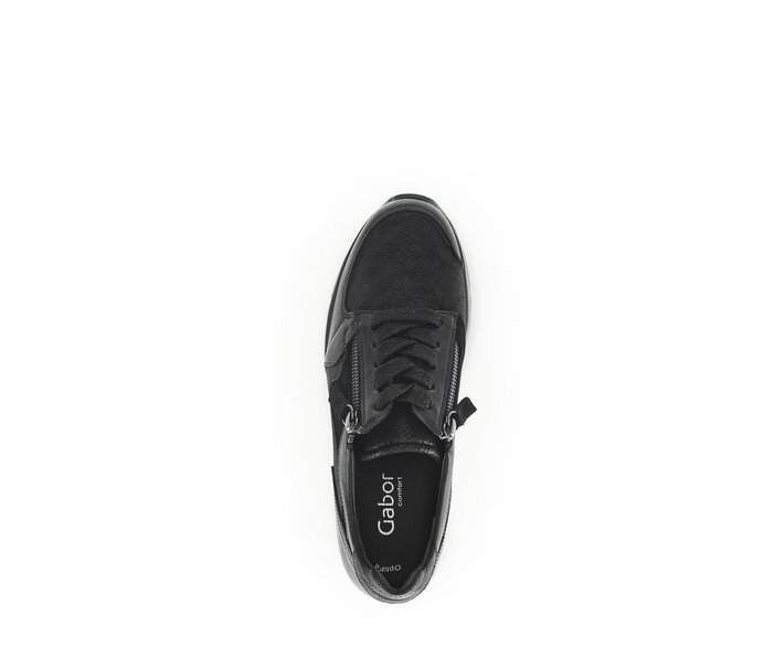 Gabor Sneaker Low Schwarz - Materialmix Leder/Lederimitat