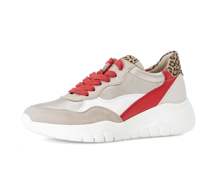 Gabor Sneaker Low Beige - Materialmix Leder