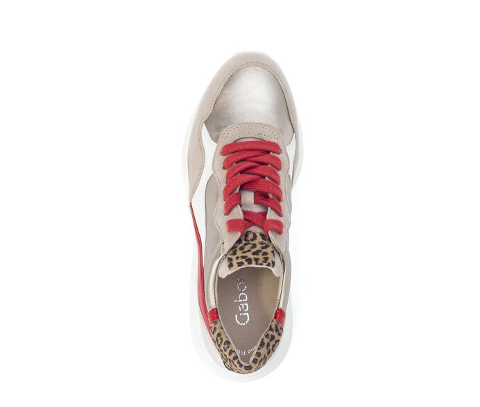 Gabor Sneaker Low Beige - Materialmix Leder