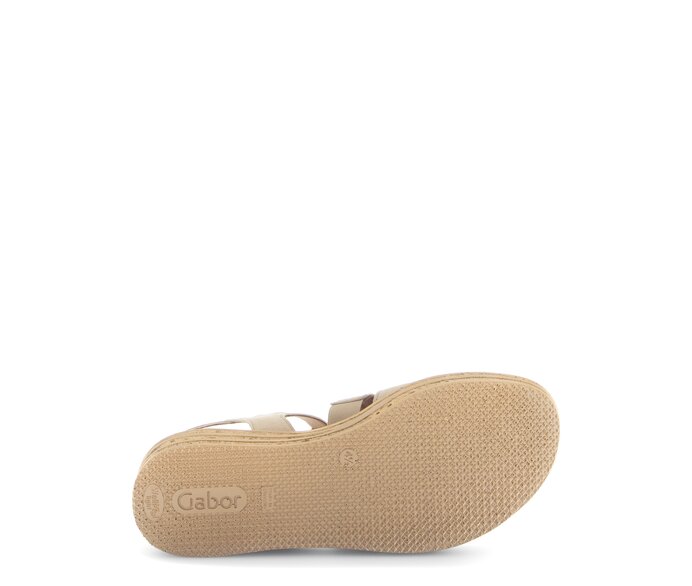 Gabor Plateau Sandale Beige - Materialmix Leder/Lederimitat
