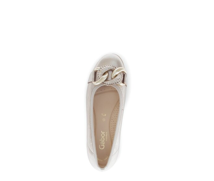 Gabor Sportliche Ballerina Gold - Effektleder