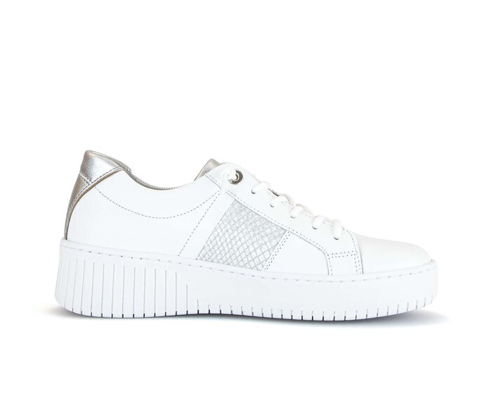 Gabor Sneaker Low Weiß - Materialmix Leder