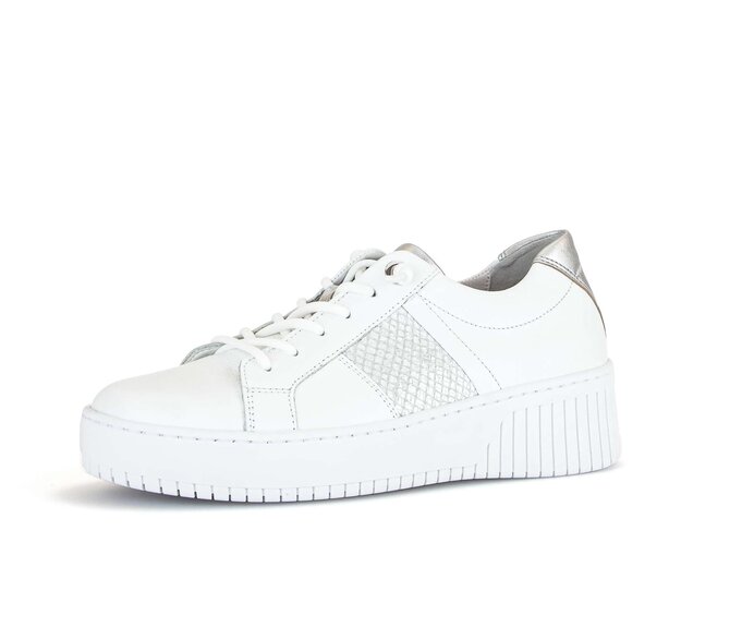 Gabor Sneaker Low Weiß - Materialmix Leder