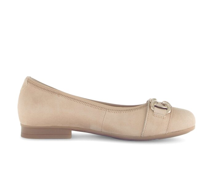 Gabor Eleganter Ballerina Braun - Rauleder