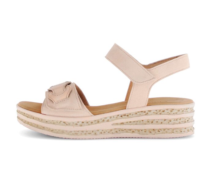 Gabor Plateau Sandale Rosa - Materialmix Leder