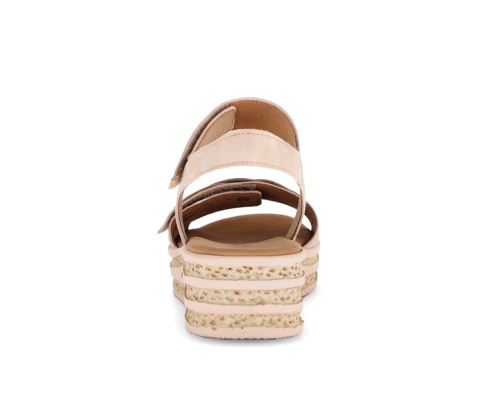Gabor Plateau Sandale Rosa - Materialmix Leder