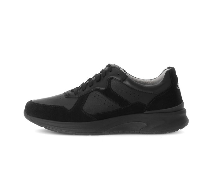 Gabor Rollingsoft Sneaker Low Schwarz - Materialmix Leder