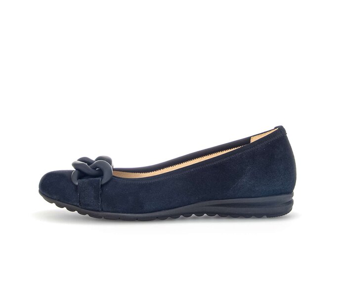 Gabor Sportliche Ballerina Blau - Rauleder