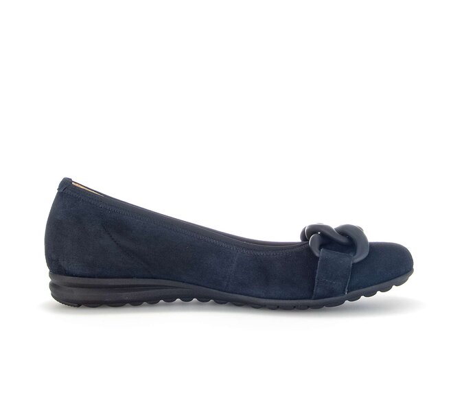 Gabor Sportliche Ballerina Blau - Rauleder