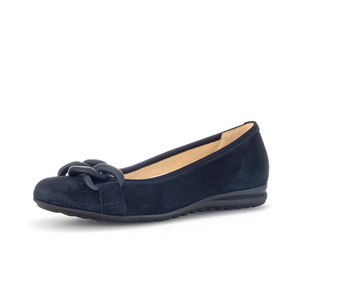 Gabor Sportliche Ballerina Blau - Rauleder