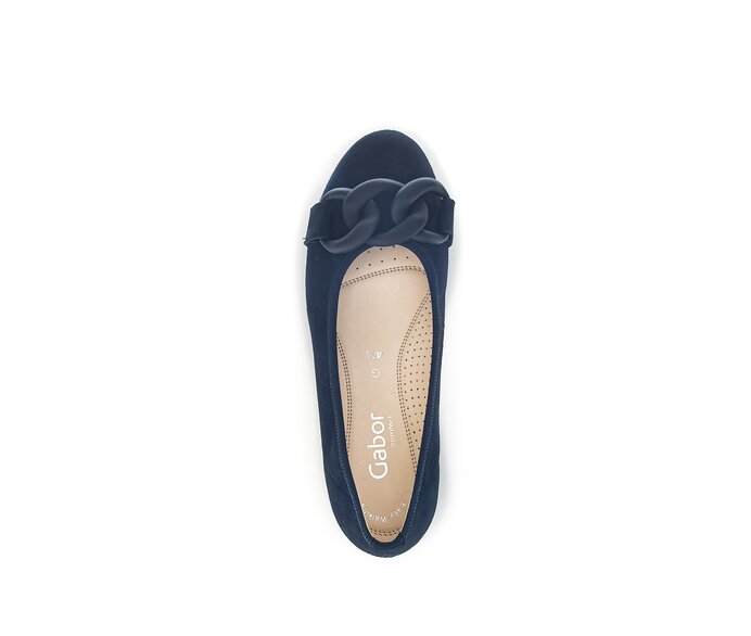 Gabor Sportliche Ballerina Blau - Rauleder