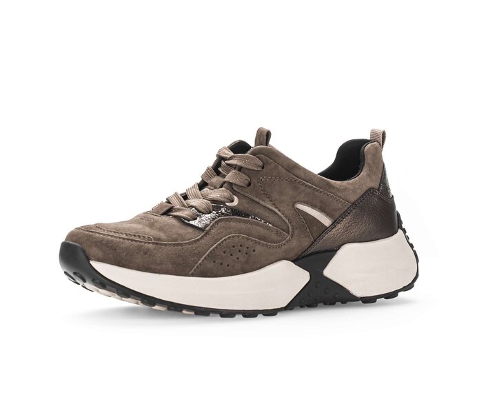 Gabor Sneaker Low Braun - Materialmix Leder