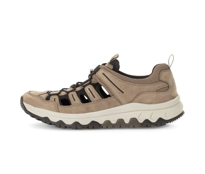 Gabor Rollingsoft Sneaker Low Beige - Materialmix Leder/Textil