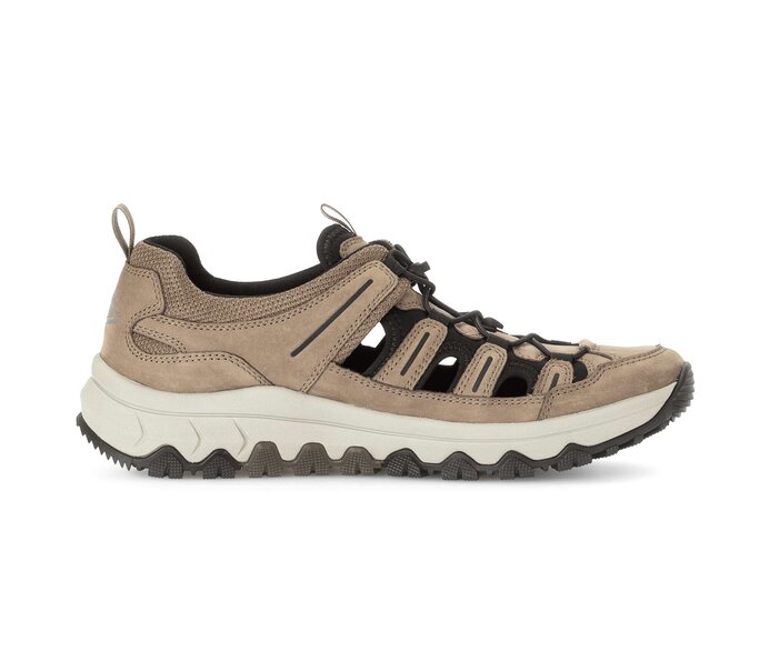 Gabor Rollingsoft Sneaker Low Beige - Materialmix Leder/Textil