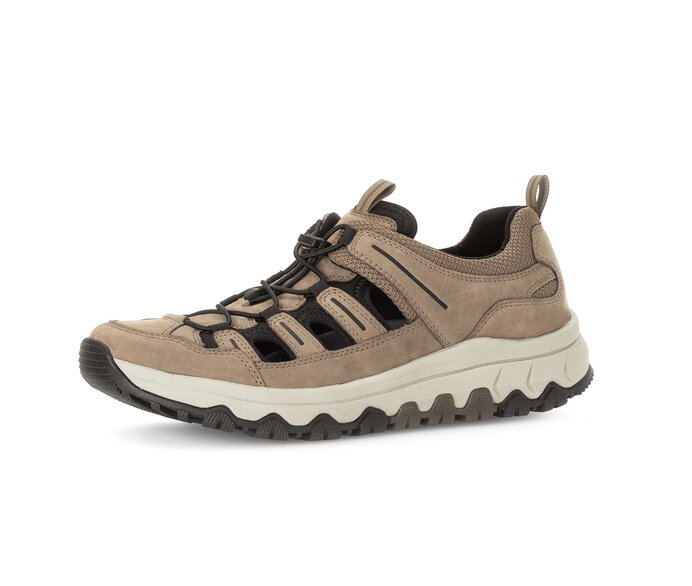 Gabor Rollingsoft Sneaker Low Beige - Materialmix Leder/Textil