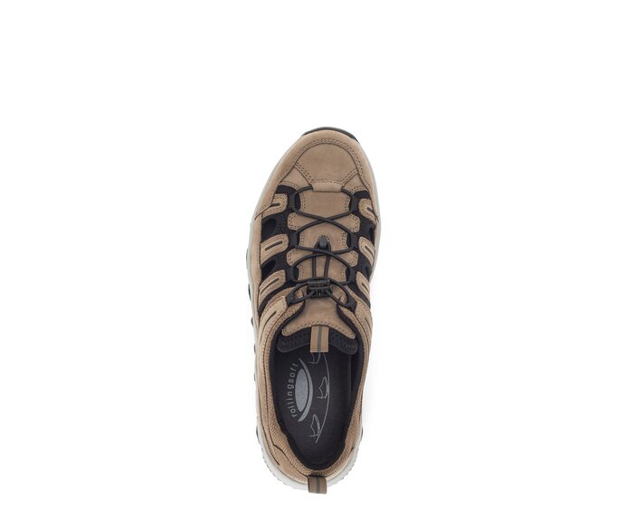 Gabor Rollingsoft Sneaker Low Beige - Materialmix Leder/Textil