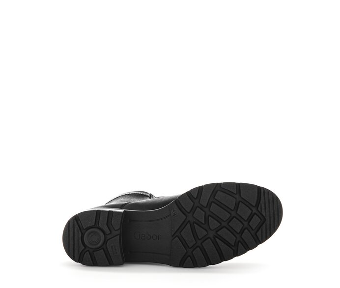 Gabor Sportliche Stiefelette Schwarz - Materialmix Leder/Lederimitat
