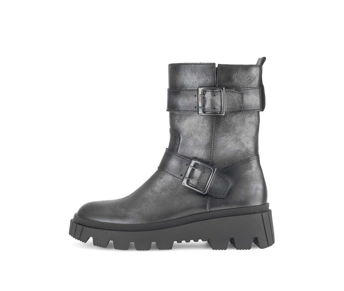 Gabor Biker Boots Grau - Effektleder