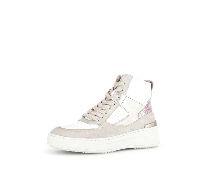 Gabor Sneaker High Beige - Materialmix Leder/Lederimitat