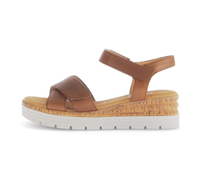 Gabor Riemchensandale Beige - Glattleder