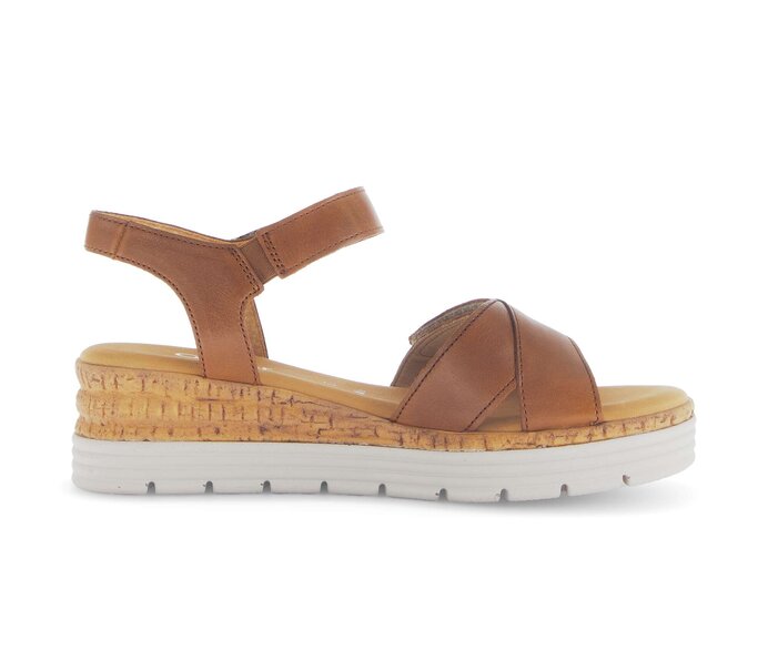 Gabor Riemchensandale Beige - Glattleder