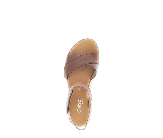 Gabor Riemchensandale Beige - Glattleder