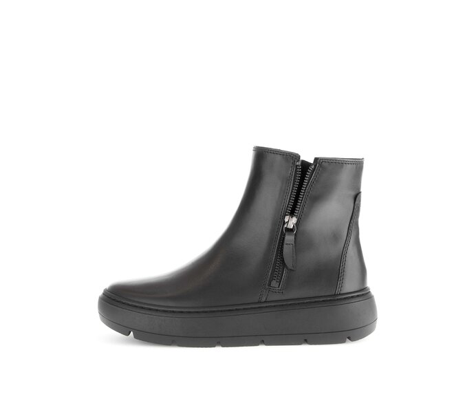 Gabor Sportliche Stiefelette Schwarz - Glattleder