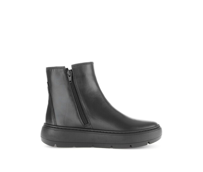 Gabor Sportliche Stiefelette Schwarz - Glattleder