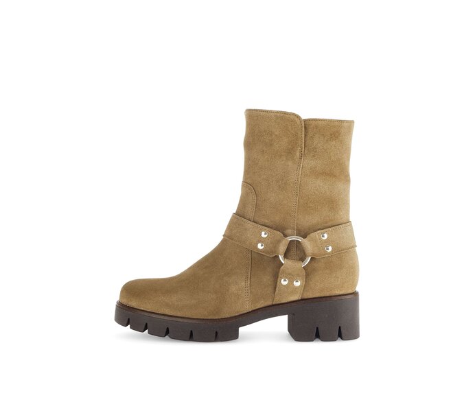 Gabor Biker Boots Braun - Rauleder