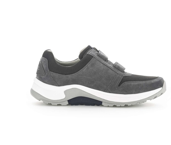 Gabor Rollingsoft Sneaker Low Grau - Materialmix Leder/Textil