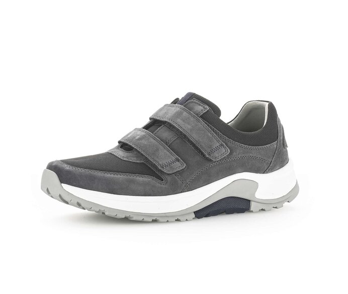 Gabor Rollingsoft Sneaker Low Grau - Materialmix Leder/Textil